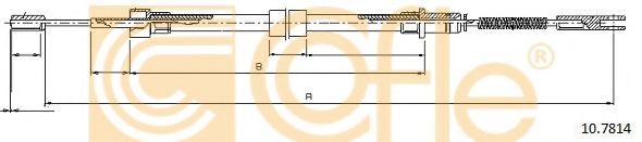 Трос, стояночная тормозная система COFLE 10.7814