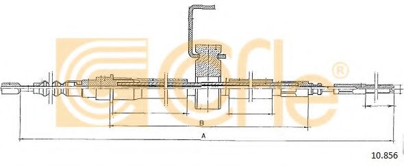 Трос, стояночная тормозная система COFLE 10.856
