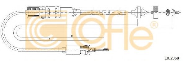 Трос, управление сцеплением COFLE 10.2968