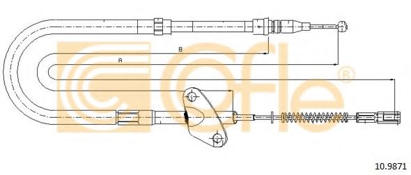 Трос, стояночная тормозная система COFLE 10.9871