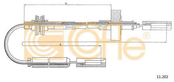 Трос, управление сцеплением COFLE 11.202