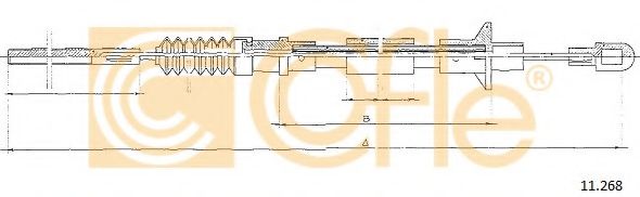 Трос, управление сцеплением COFLE 11.268