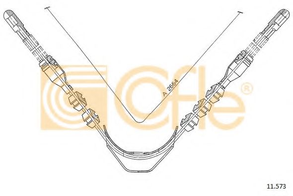 Трос, стояночная тормозная система COFLE 11.573