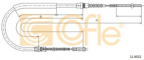 Трос, стояночная тормозная система COFLE 11.6022