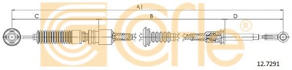 Трос, ступенчатая коробка передач COFLE 12.7291