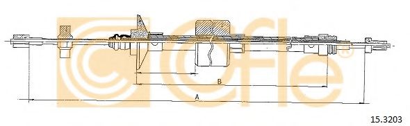 Трос, управление сцеплением COFLE 153203