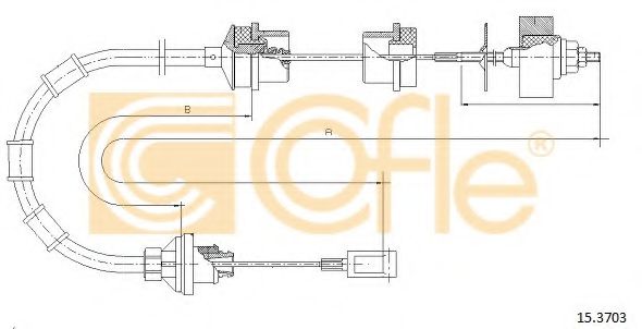 Трос, управление сцеплением COFLE 15.3703
