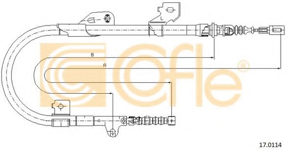 Трос, стояночная тормозная система COFLE 17.0114