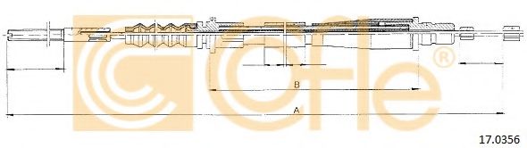 Трос, стояночная тормозная система COFLE 170356
