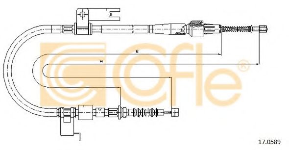 Трос, стояночная тормозная система COFLE 17.0589