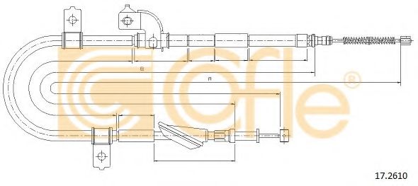 Трос, стояночная тормозная система COFLE 17.2610