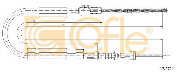 Трос, стояночная тормозная система COFLE 17.2724