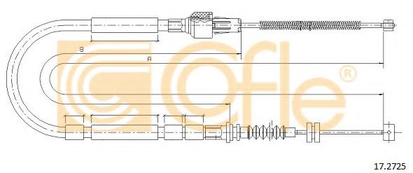 Трос, стояночная тормозная система COFLE 17.2725