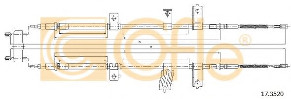 Трос, стояночная тормозная система COFLE 17.3520