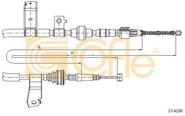 Трос, стояночная тормозная система COFLE 17.4230