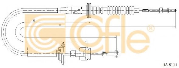 Трос, управление сцеплением COFLE 18.6111