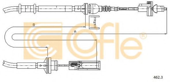 Трос, управление сцеплением COFLE 462.3