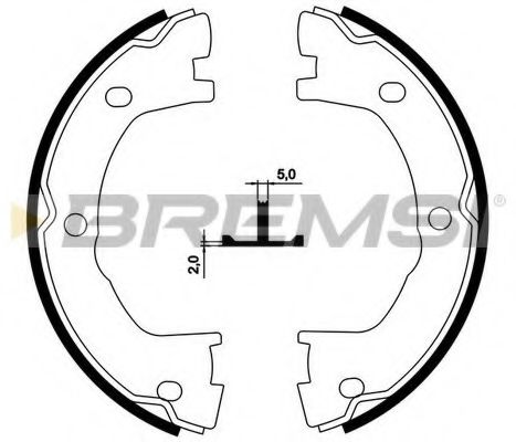 Комплект тормозных колодок, стояночная тормозная система BREMSI GF0183