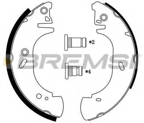 Комплект тормозных колодок BREMSI GF0231