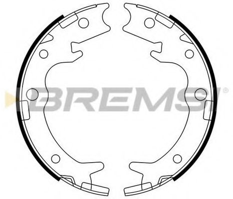 Комплект тормозных колодок, стояночная тормозная система BREMSI GF0713