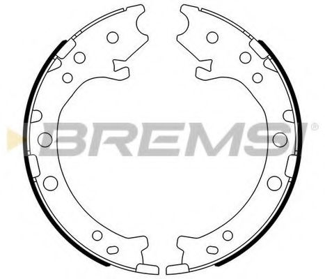 Комплект тормозных колодок, стояночная тормозная система BREMSI GF0715