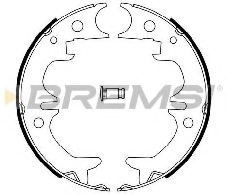 Комплект тормозных колодок, стояночная тормозная система BREMSI GF0968