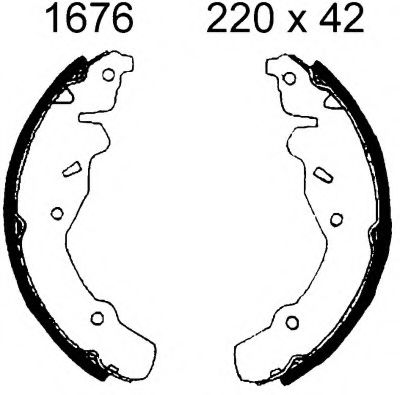 Комплект тормозных колодок BSF 1676