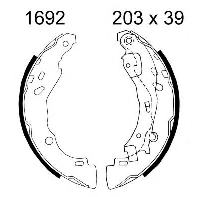 Комплект тормозных колодок BSF 1692