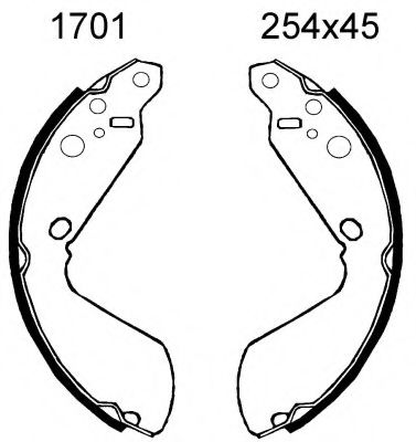 Комплект тормозных колодок BSF 01701