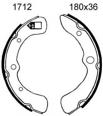 Комплект тормозных колодок BSF 01712