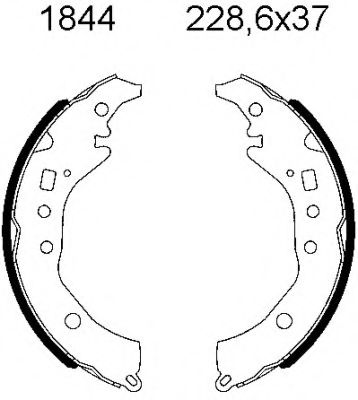 Комплект тормозных колодок BSF 01844