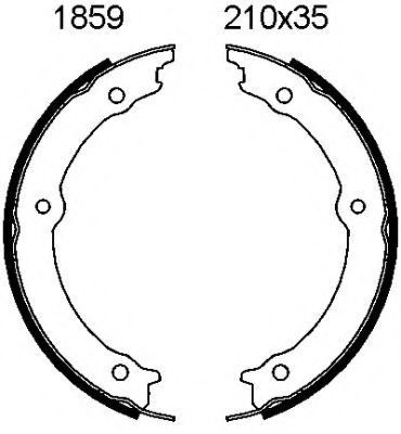 Комплект тормозных колодок, стояночная тормозная система BSF 01859
