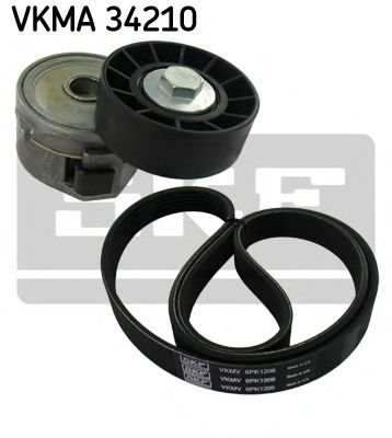 Поликлиновой ременный комплект SKF VKMA 34210