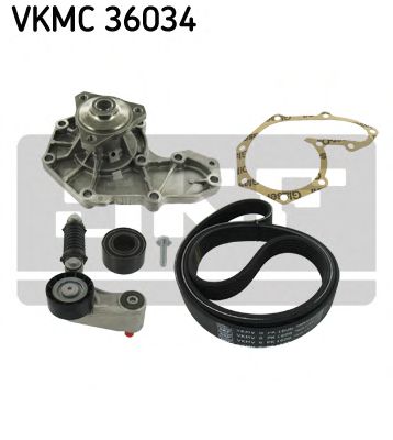 Водяной насос + комплект ручейковых ремней SKF VKMC 36034