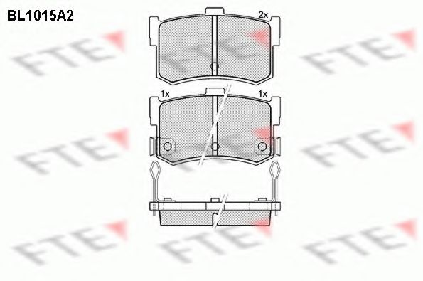 Комплект тормозных колодок, дисковый тормоз FTE BL1015A2