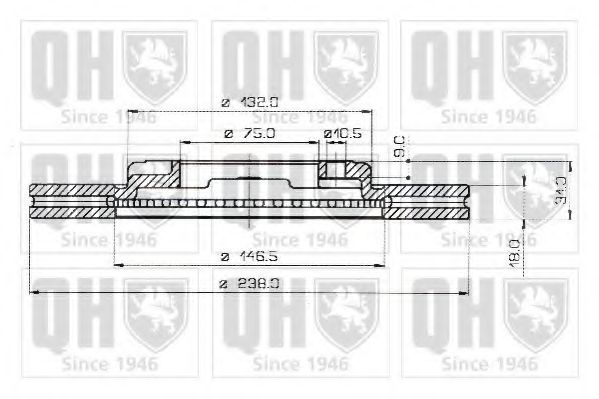 Тормозной диск BACHMANN 1010