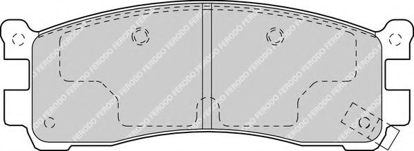 Комплект тормозных колодок, дисковый тормоз FERODO FDB1446