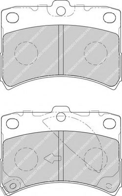 Комплект тормозных колодок, дисковый тормоз FERODO FDB1700