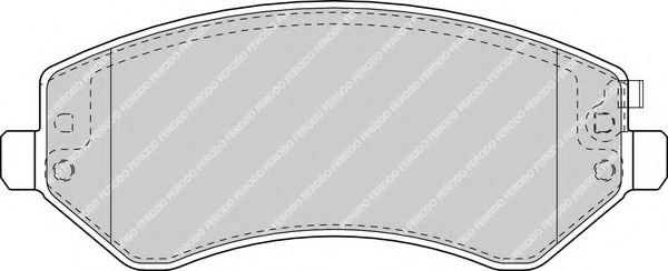 Комплект тормозных колодок, дисковый тормоз FERODO FSL1576