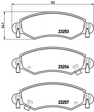 Комплект тормозных колодок, дисковый тормоз BREMBO P 59 035