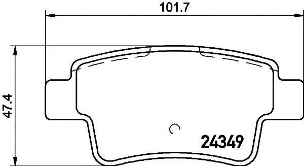Комплект тормозных колодок, дисковый тормоз MINTEX MDB2779