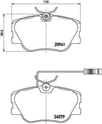 Комплект тормозных колодок, дисковый тормоз MINTEX MDB1437