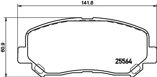 Комплект тормозных колодок, дисковый тормоз MINTEX MDB3292