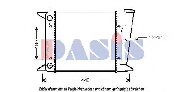 Радиатор, охлаждение двигателя AKS DASIS 040110N