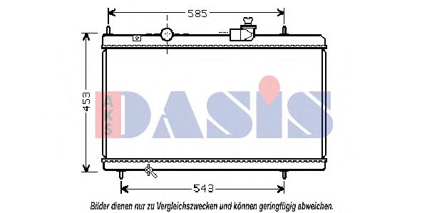 Радиатор, охлаждение двигателя AKS DASIS 060058N