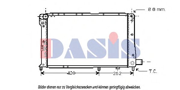 Радиатор, охлаждение двигателя AKS DASIS 080760N
