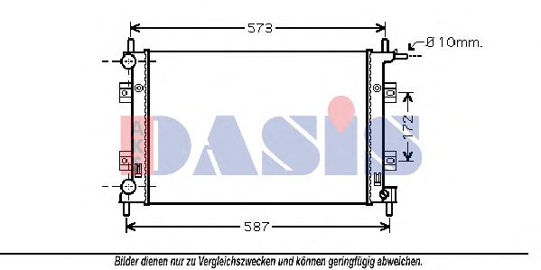 Радиатор, охлаждение двигателя AKS DASIS 090109N