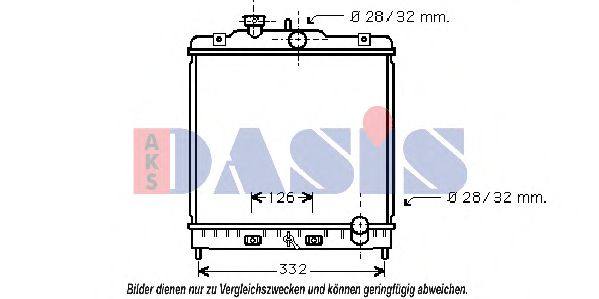 Радиатор, охлаждение двигателя AKS DASIS 103002N