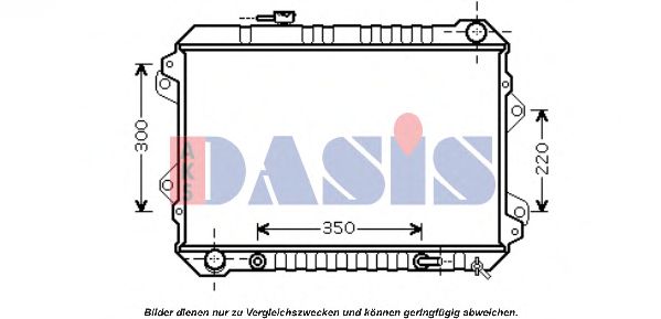 Радиатор, охлаждение двигателя AKS DASIS 110049N