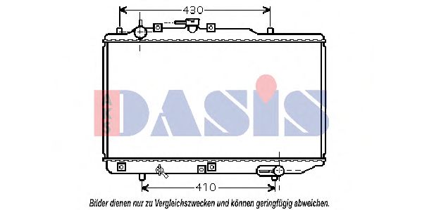 Радиатор, охлаждение двигателя AKS DASIS 110068N